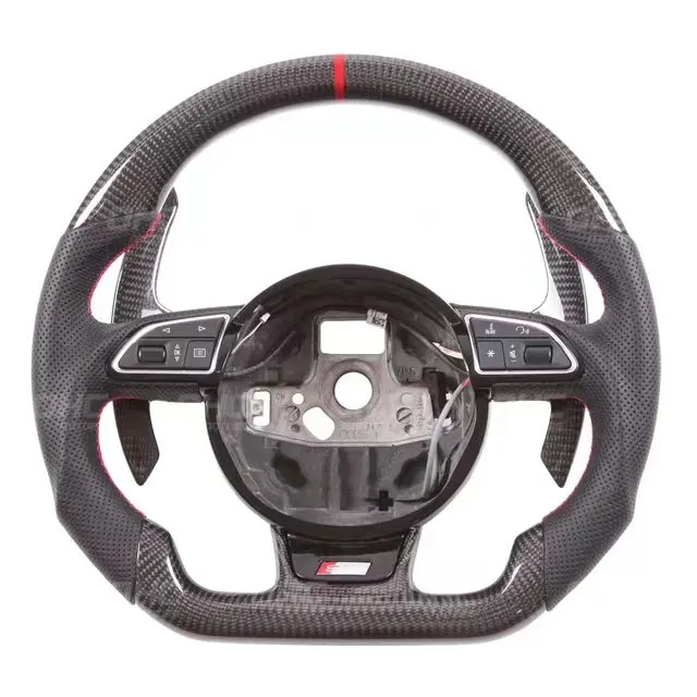 LED Performance Steering Wheel for Audi A1 A2 A3 A4 A5 S3 S4 RS3 RS4 RS5 RS6 RS7 S Line Carbon Fiber