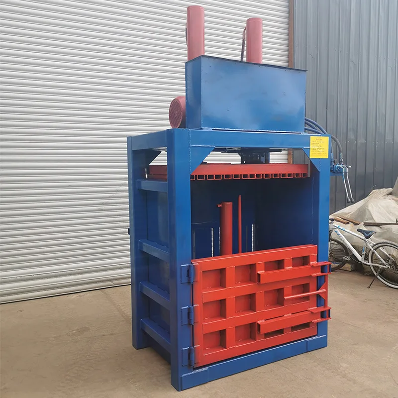 Used clothes scrap iron metal baler machine waste paper pet bottle hydraulic press baling machine