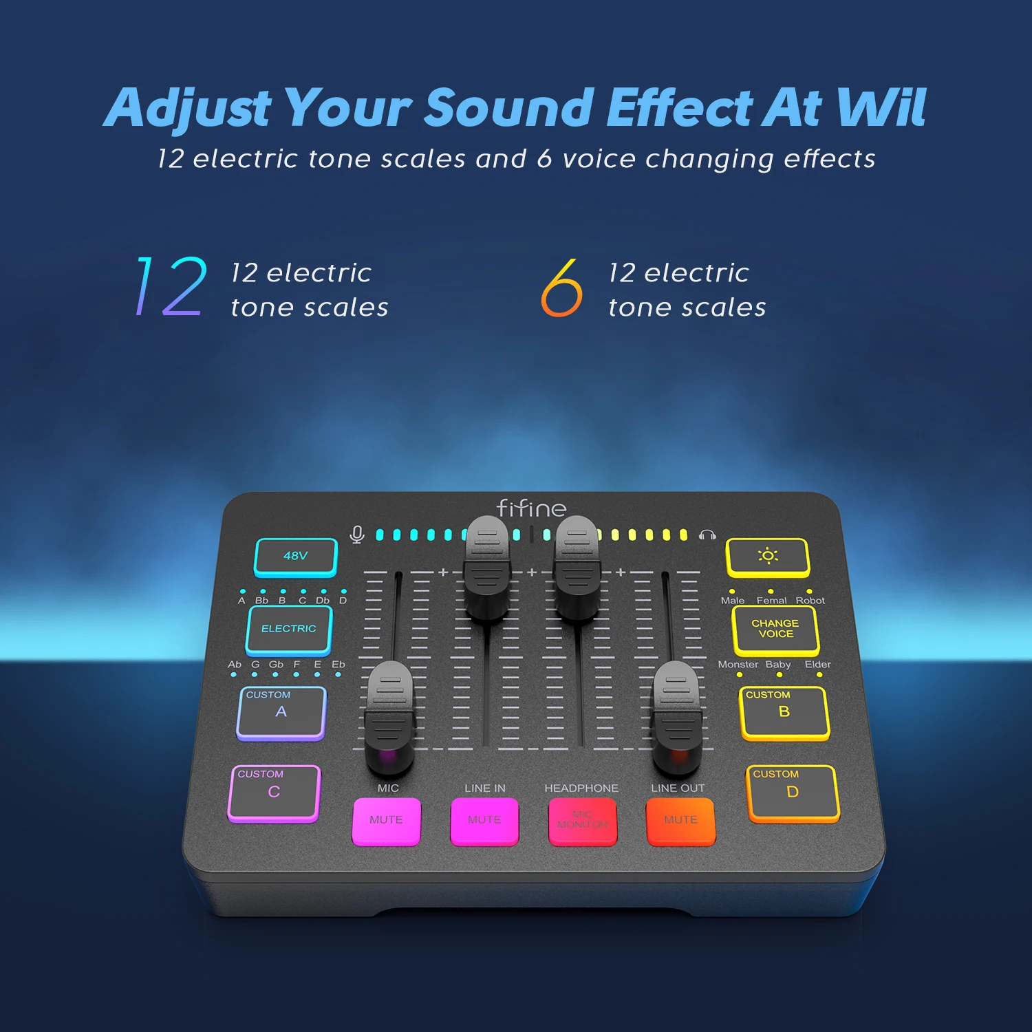 Fifine KS2 audio interface sound card audio interface audio mixer studio soundcards sound cards and microphone