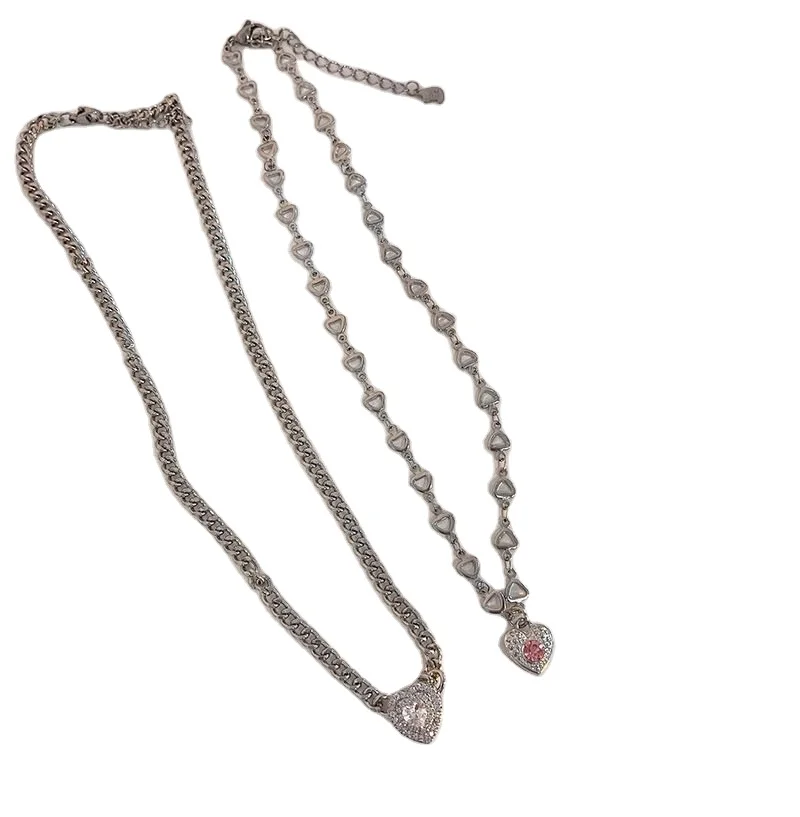 Серебряное изысканное ожерелье с цепочкой до ключиц для девушек с милыми пряностями