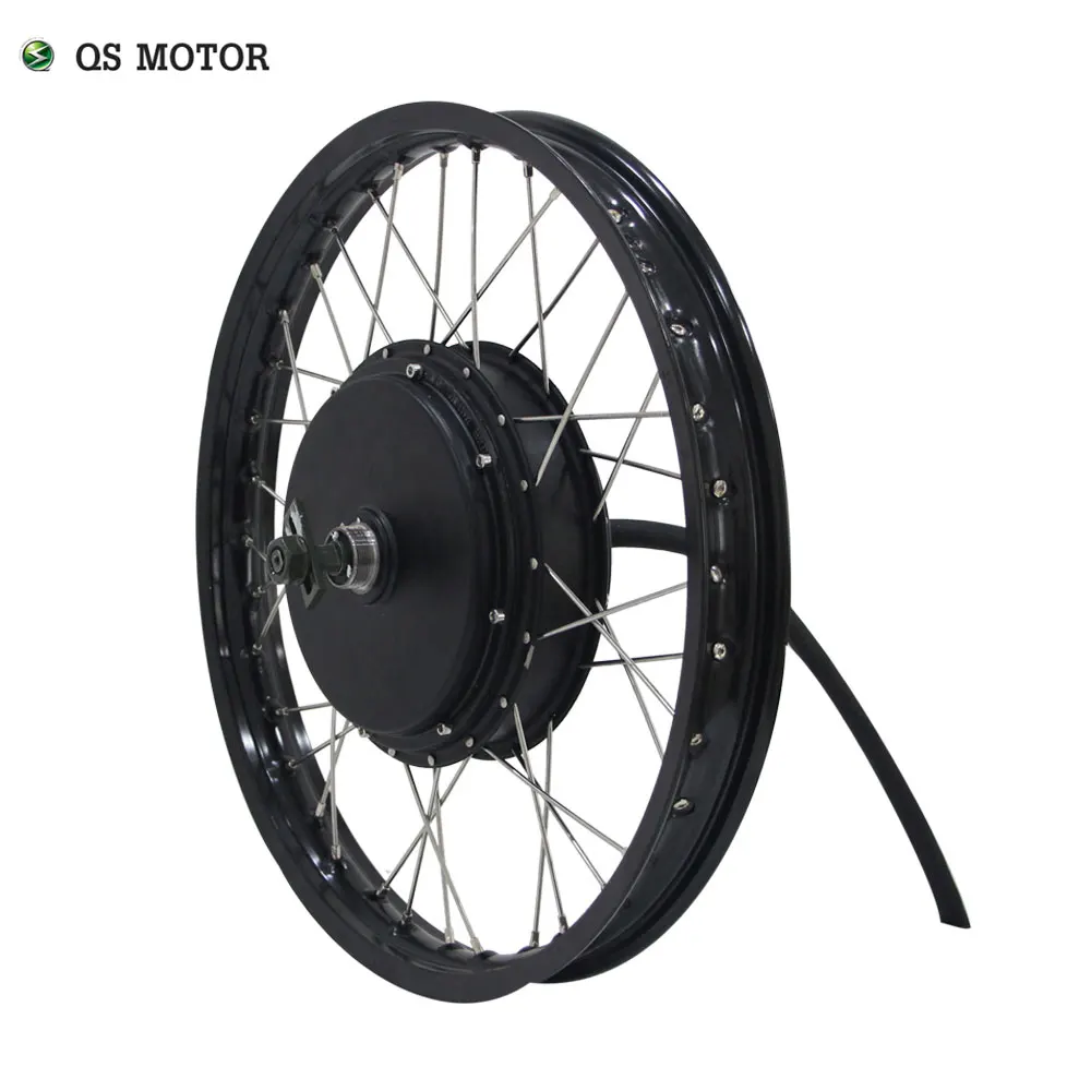 QS 3000W 205 50H V3TI E-bike Spoke Hub Motor with 17inch Moped Wheel rim for electric mountain bike