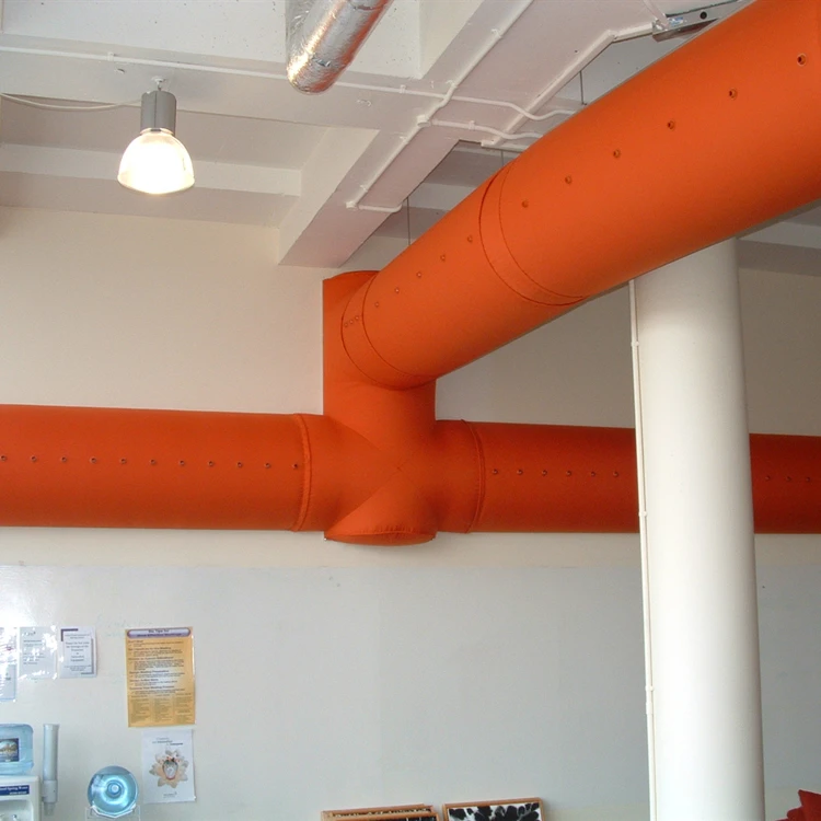 Wujiang Factory customized flame retardant polyester fabric air duct flexible air pipe for HVAC ventilation system