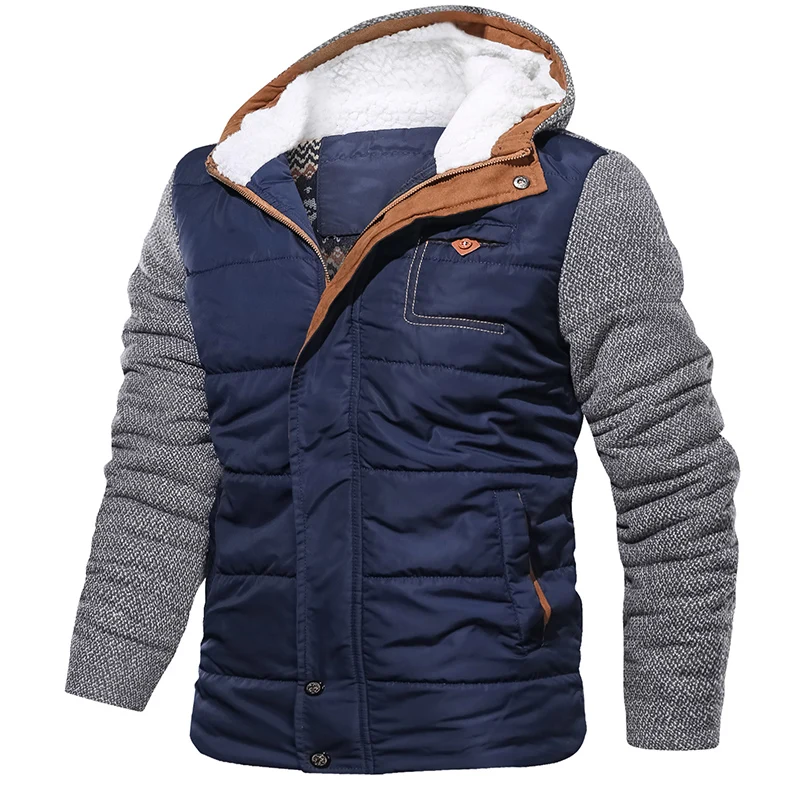 
New Fashion Men Autumn Winter Warm Thicken Hooded Outdoor Plus Size Casual Tops Coat Jacket 