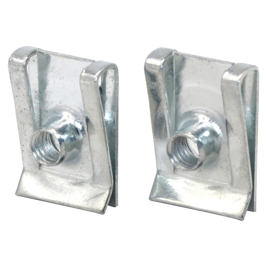 ZM M4/M5/M6/M8 Car Spring Steel U Type Clips with Thread 8mm 5mm 6mm 4mm Reed Nuts for Auto Motorcycle Scooter ATV Moped