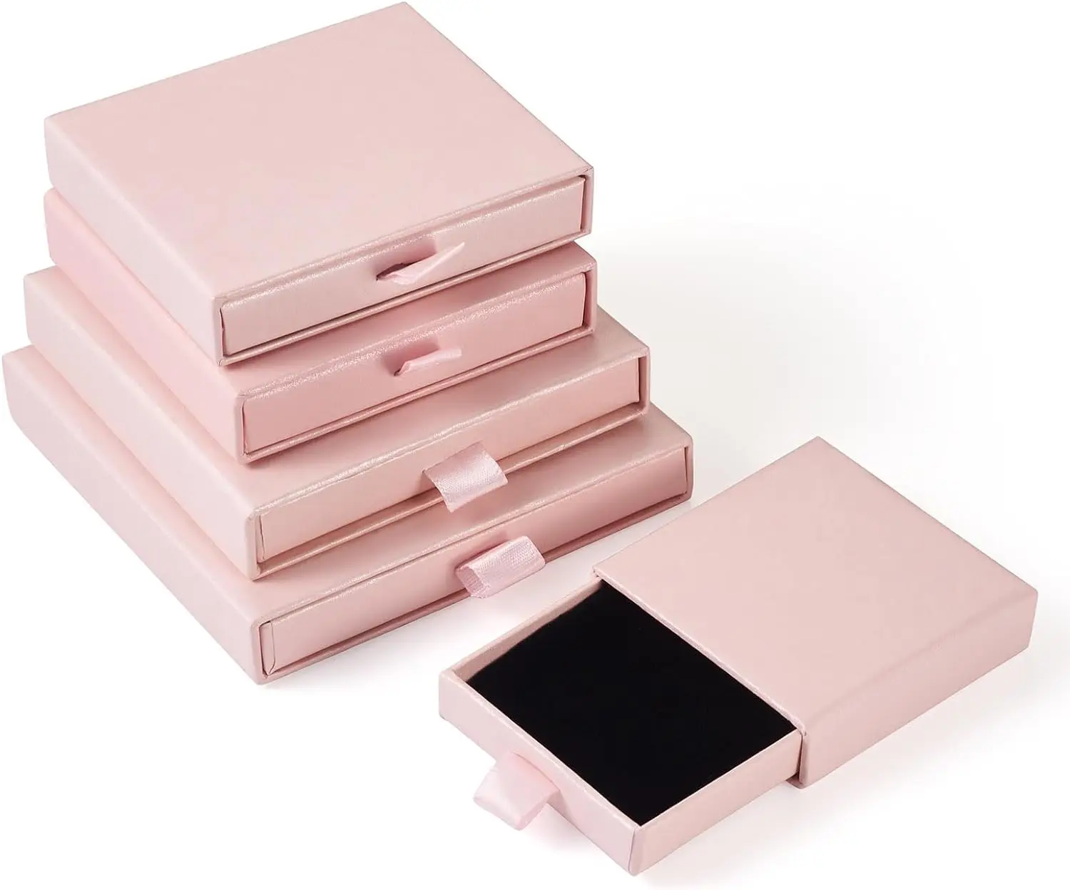 Elegant Custom Logo Printed Drawer Box Unique Paper Jewelry Packing for Pendant Stud Ring and Necklace Gift Giving
