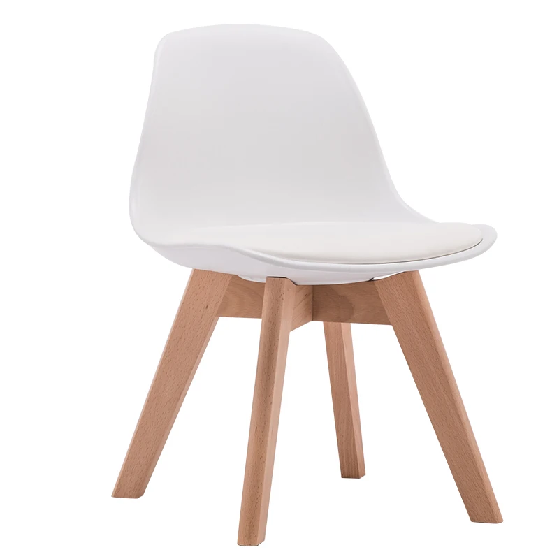 Classic Design Kindergarten Kids Polypropylene Plastic Kitchen Dining Chair with Beech Wood Legs Children Study Table and Chair