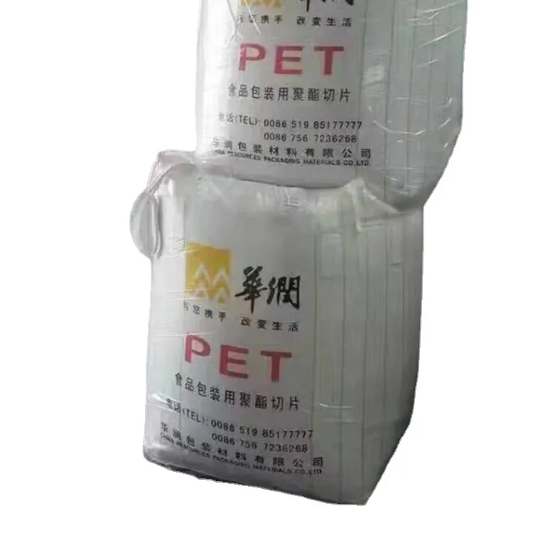 PET plastic granules Huarun WB-8828F bottle grade polyester chips are used