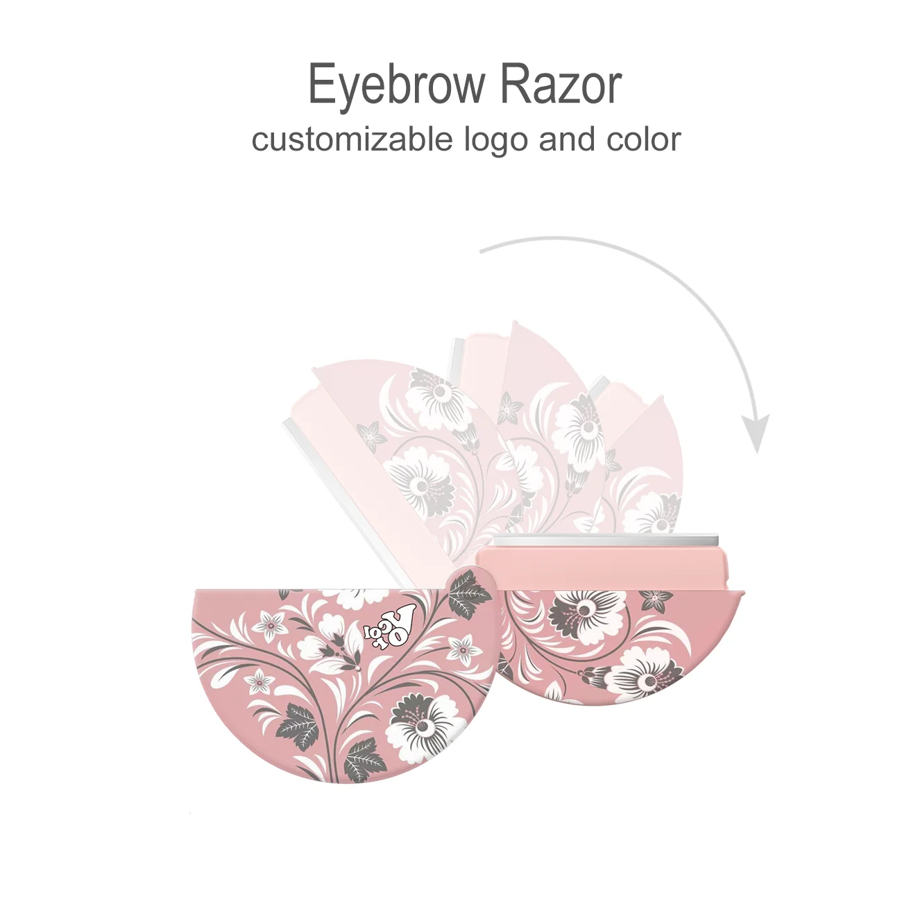 Rounded lovely eyebrow razor shaver portable eyebrows remover trimmer for women