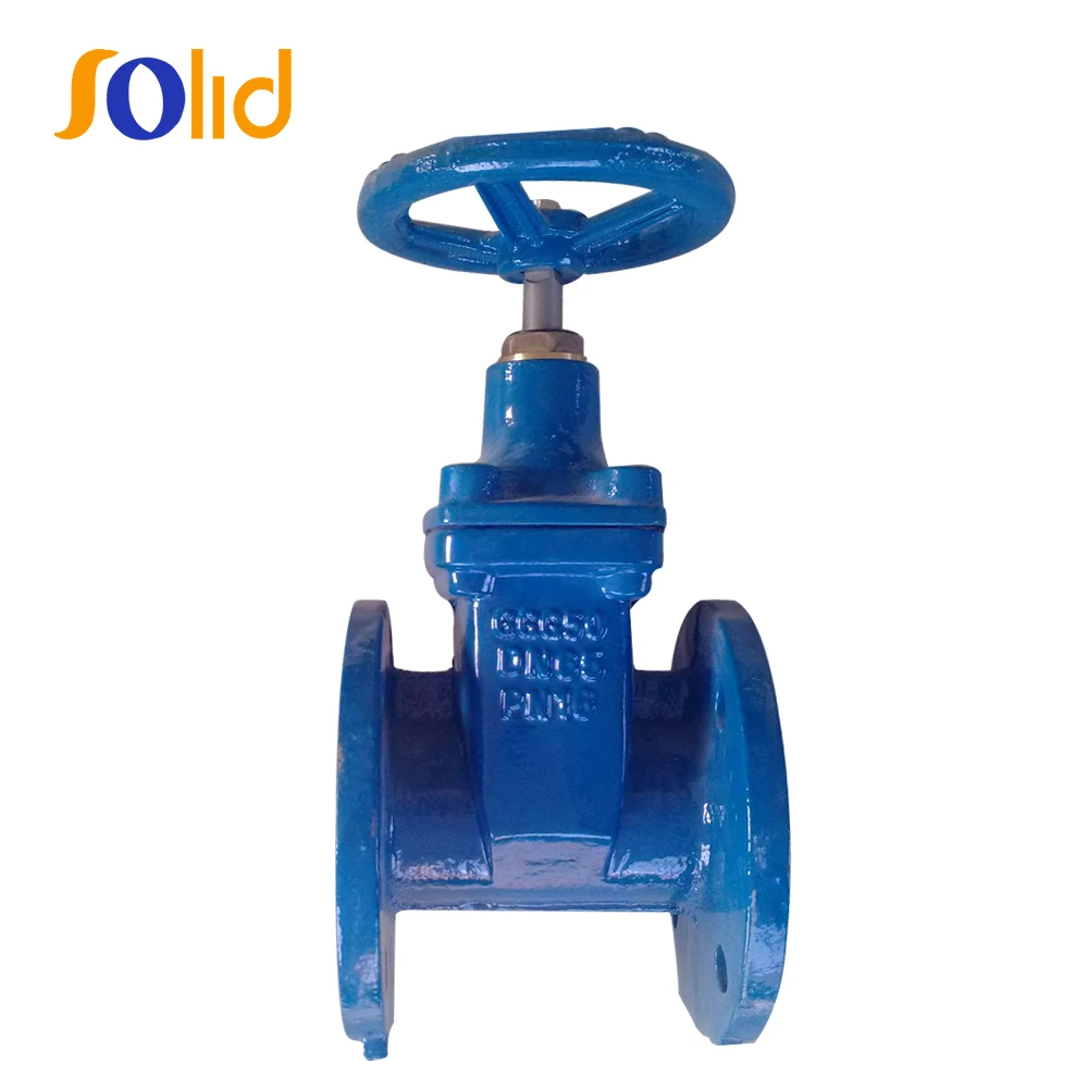 DIN3352 F4 Pn16 Resilient Seated Cast Iron Water Flange Type Gate Valve with factory price