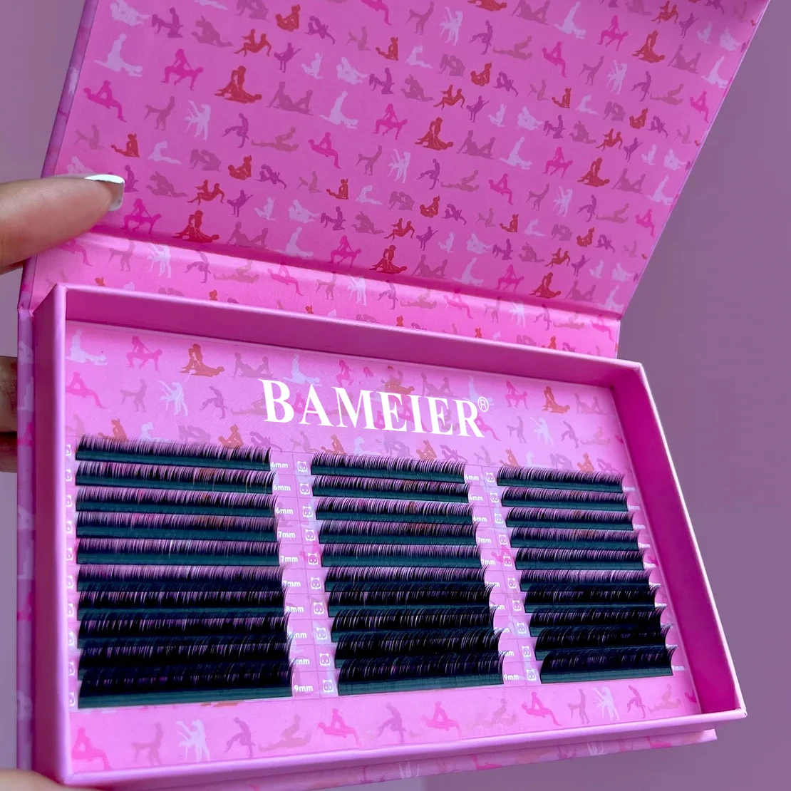 Factory Direct Supply High Quality Velvet Lash Extension Tray Korean Pbt Material Korea Eyelash Extension