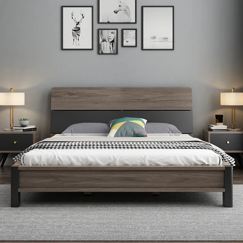 Wooden Platform Bed Frame Pine Solid Wood Single Double King Queen Bed
