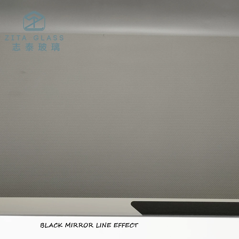 Factory Price Customized Black Mirror Printing Switch Panel Electronic Glass Touch Panel for Water Dispenser