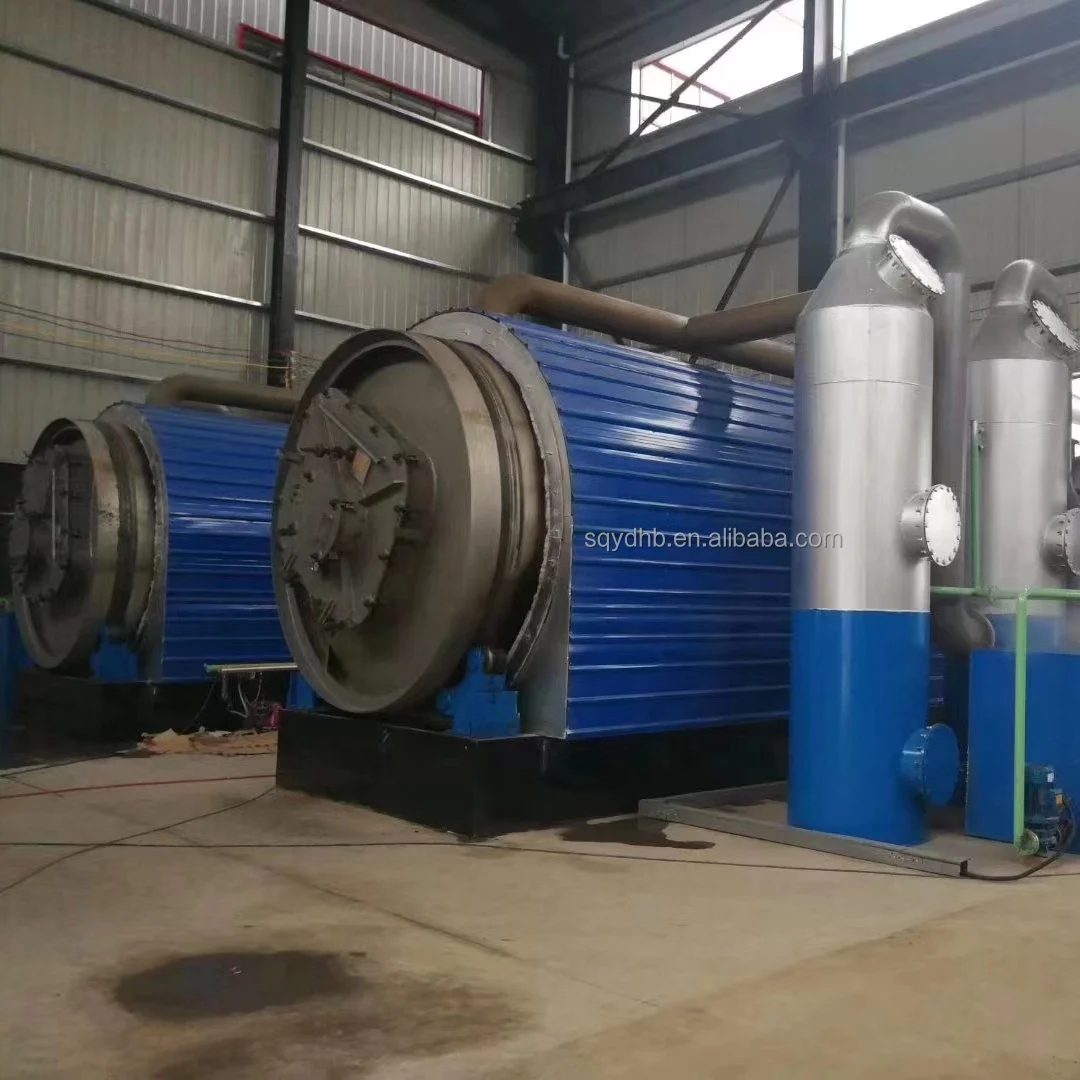 Full continuous scrap tyre oil sludge disposal plant with pyrolysis technology