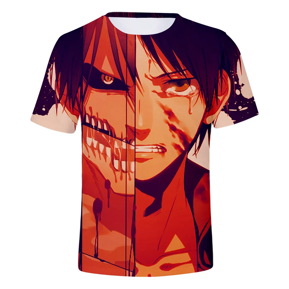Wholesale High Quality Quick Drying Polyester T-shirt Attack on Titan Design