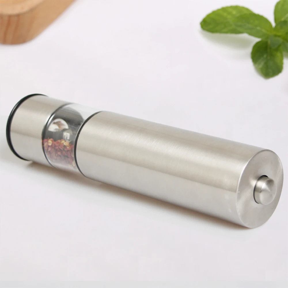  B02-0228 Amazon горячие продажи аксессуары для кухни из нержавеющей стали Электрический соль и перец мельница специй