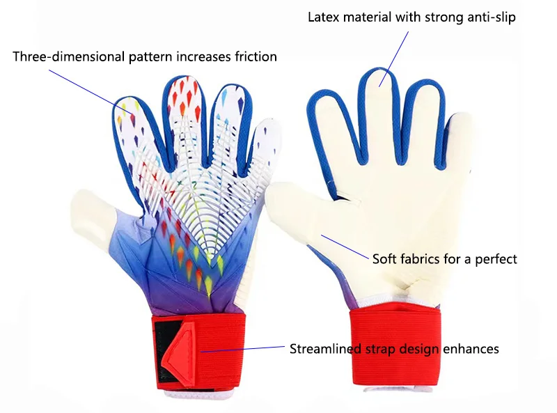 NQ SPORTS Best-Goalkeeper-Gloves Latex Sports Breathable Goalkeeper Football Glove With Buckle Anti-slip And Anti-fall