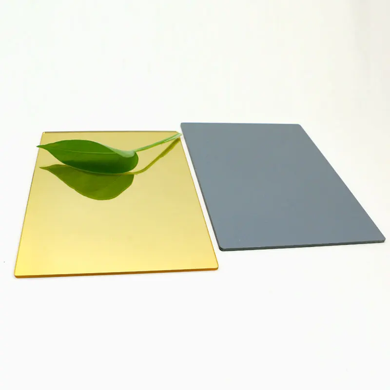 Alands Adhesive Sticker Mirror Sheet acrylic 2 Way Gold 1mm 2mm 3mm
