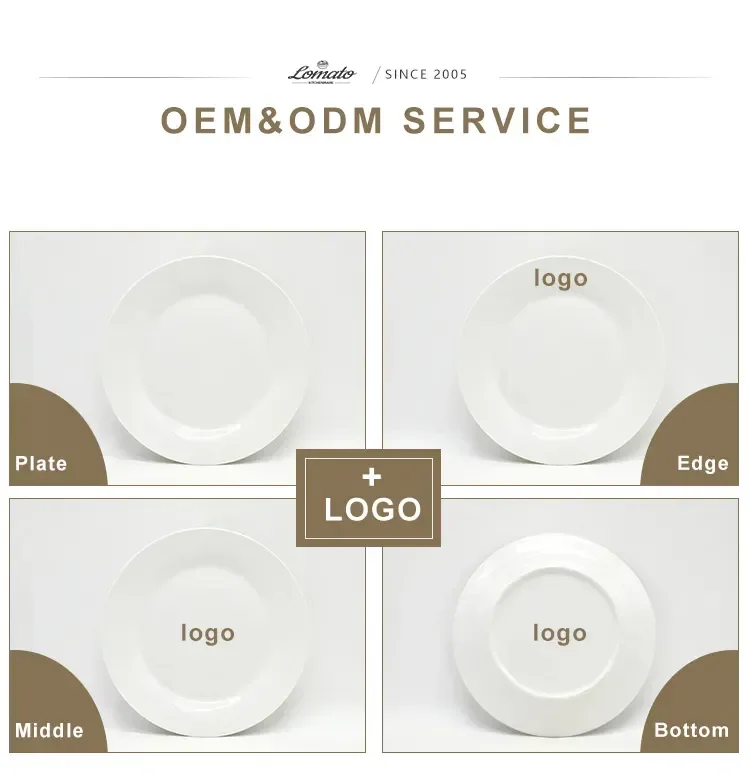 wholesale white dinner plates for wedding, cheap bulk flat ceramic dinner plates