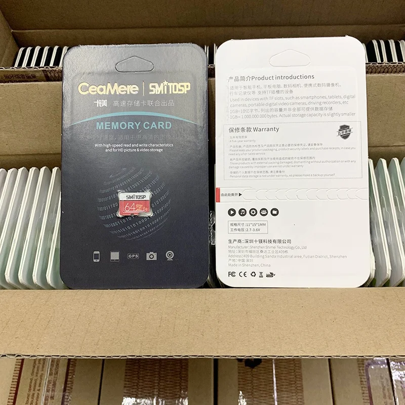 Ceamere Mitosp White Red Micro Memory TF Cards 64GB TF Kart Class 10 4GB 8GB 16G 128GB 256GB Mini Memory Card 64GB For PSP Phone