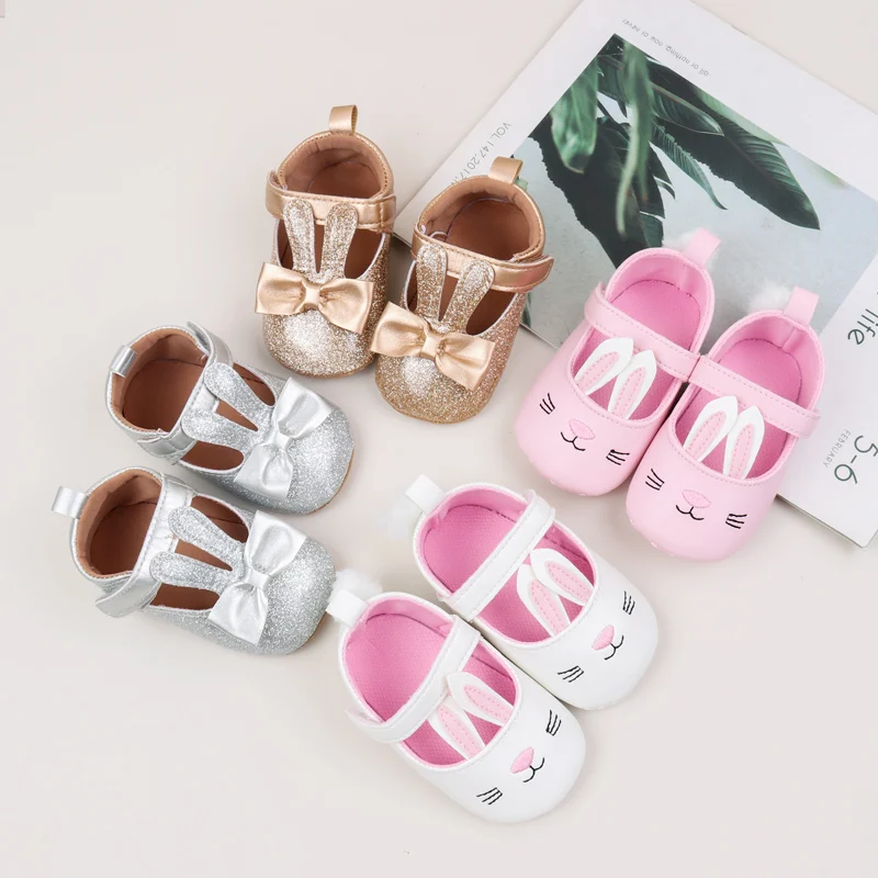 2024 новый дизайн высокое качество противоскользящая летняя весенняя обувь для маленьких девочек красивый кролик милые животные детская принцесс