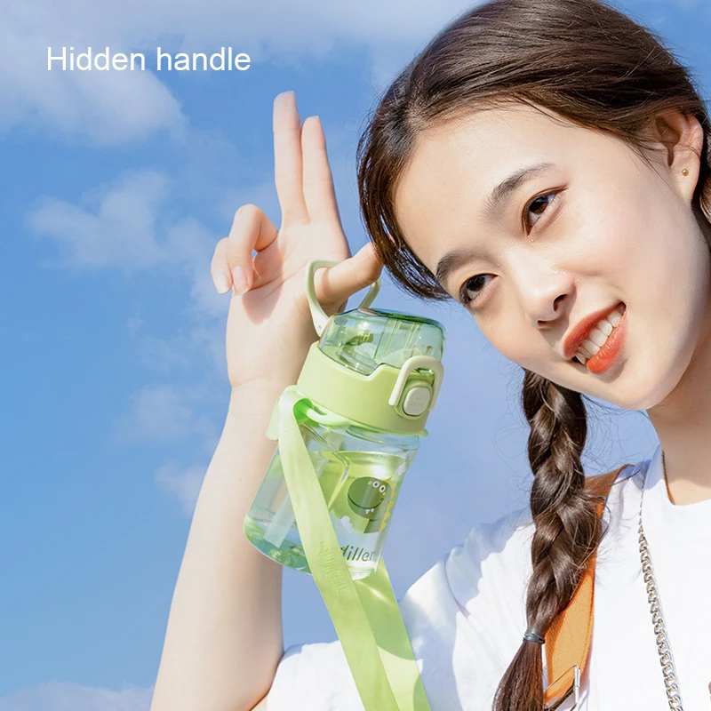 Customized Logo Tritan BPA-free kids clear plastic water bottle for kids children