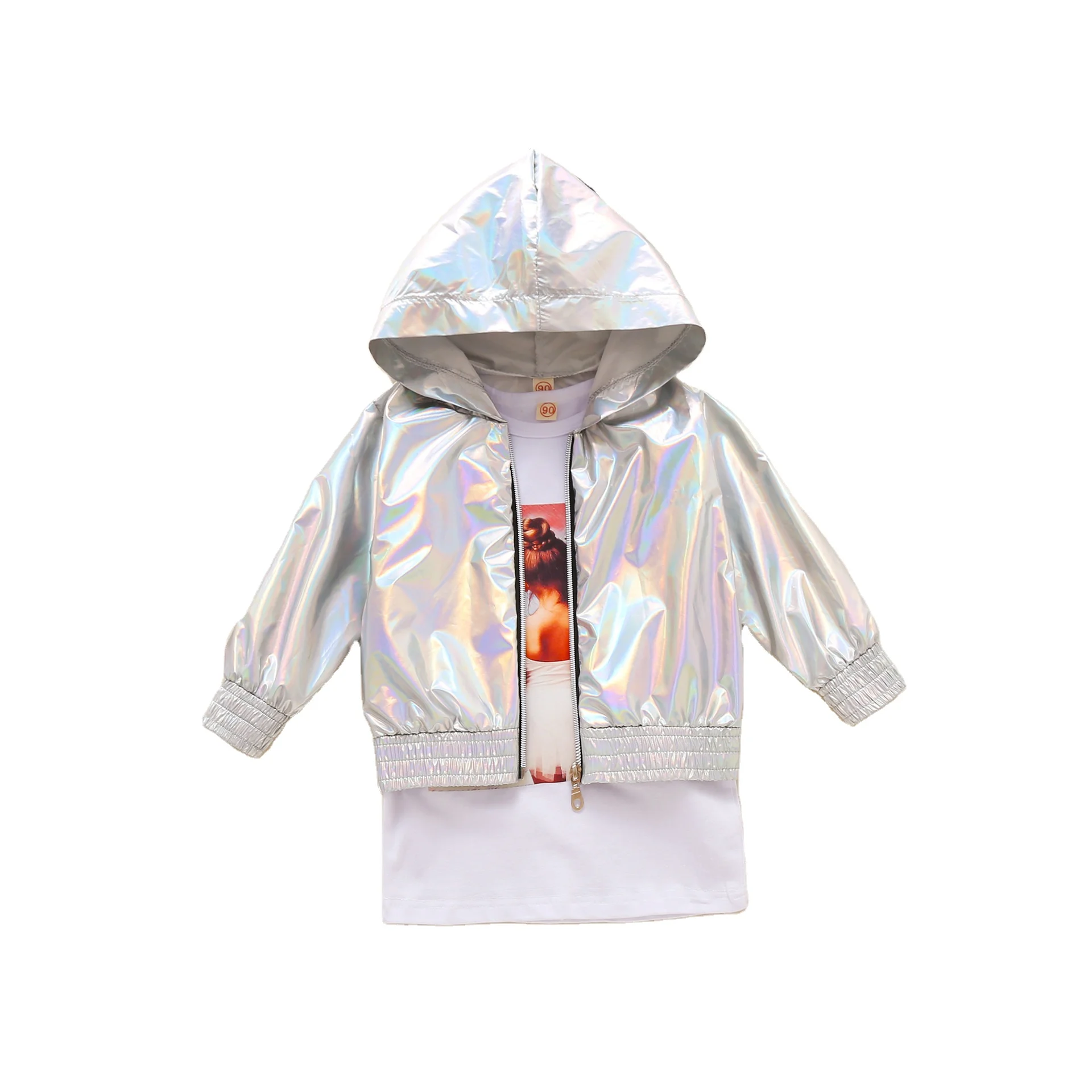 2-8 Years Fashion Kids Clothing Jacket + Dress Children Girls Tops T-shirts Clothes Sets