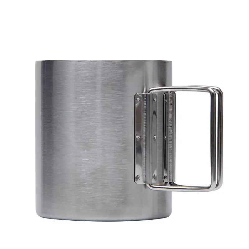 Baming Customized Outdoor Stainless Steel Mountaineering Buckle Cup Double Wall Tumbler Coffee Beer Water Travel Mugs