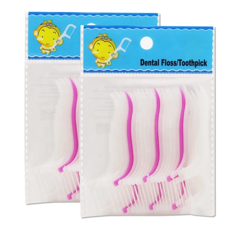 High quality dental Floss with  interdental brush Heads dental floss pick