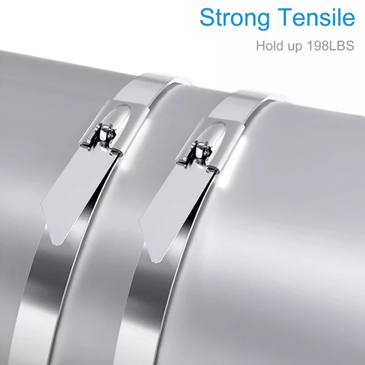 ]Stainless steel cable twist tie lock metal zip wrap coated metal detectable cable tie