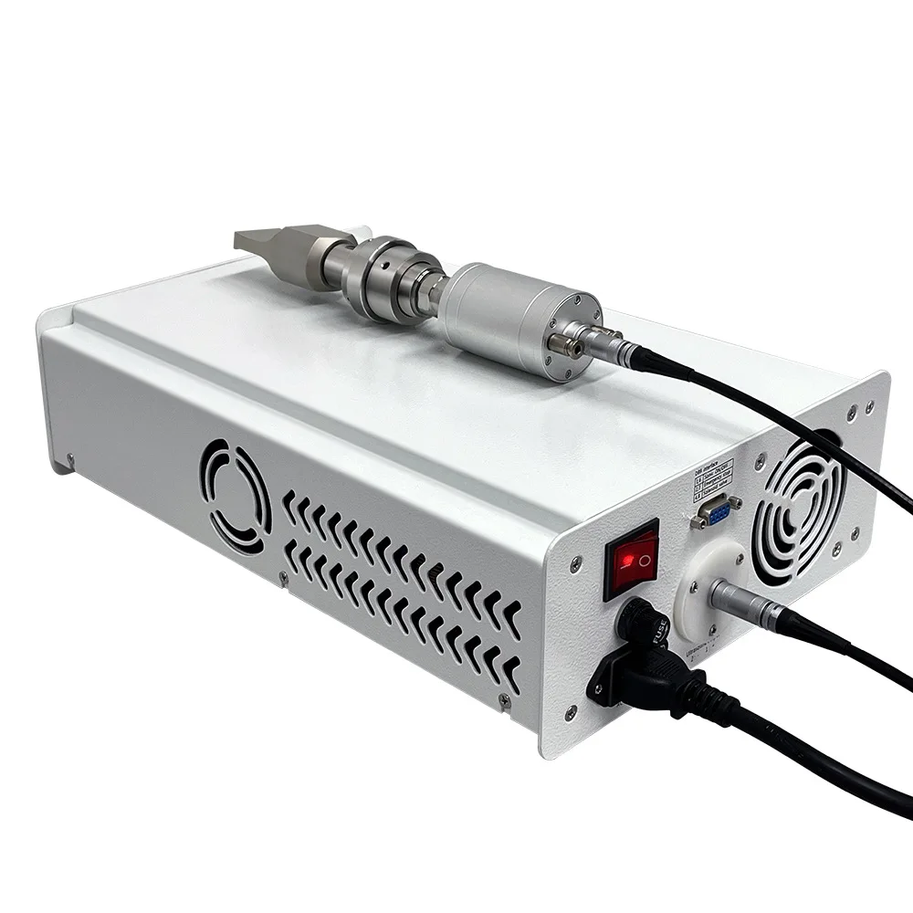 cosmetics toothpaste tube tail seal Plastic ultrasonic welding system machine 20 KHZ generator horn non-woven