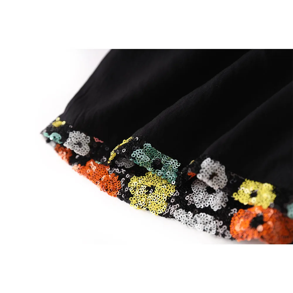 2024 new arrivals spring flowers sequin design  mini skirt women casual fashion skirt