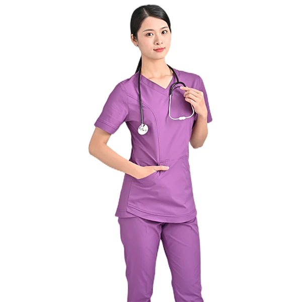 Nurses uniform hospital Polyester Medical workwear maternity greys anatomy antifluidos women uniforms