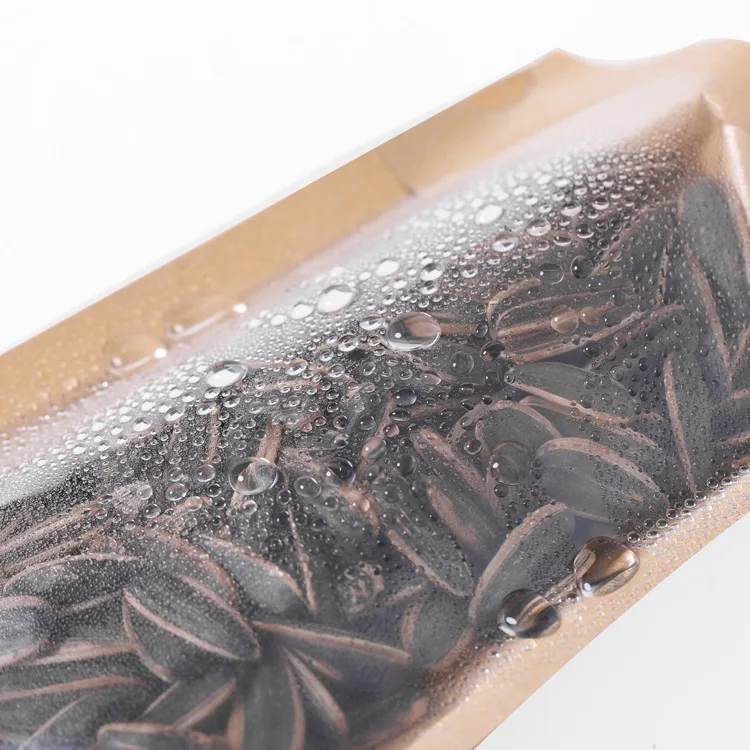 Custom Recycled Clear Front Window Eco Friendly Biodegradable Stand Up Pouch Zipper Ziplock kraft Paper Packing Bag with Window