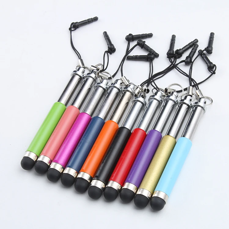 Two sections retractable touch pen Phone Accessories Promotional Gift Universal Capacitive Stylus Touchscreen Pen For Tablet PC