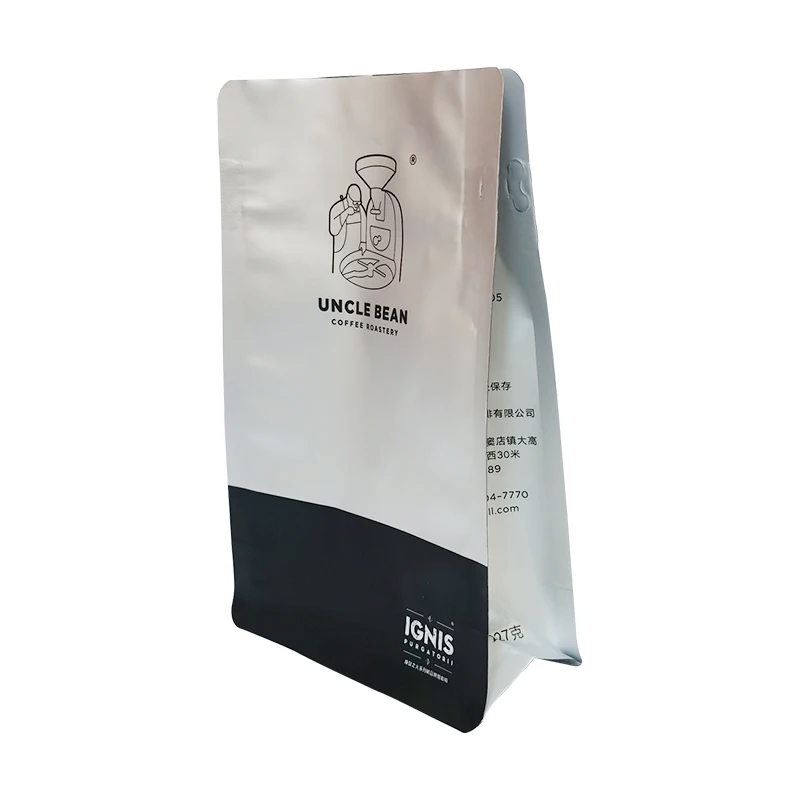 Custom Printed Resealable Matt Black Aluminum Foil 250g 1kg 12oz Stand Up Coffee Tea Packing Bag With Degassing Valve