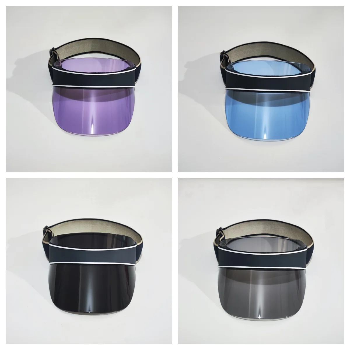 Sun Protect Pvc Beach Visor Hat Cap for Women Men Adjustable Outdoor Sun Headband UV Protection Plastic Face Shield Oversized