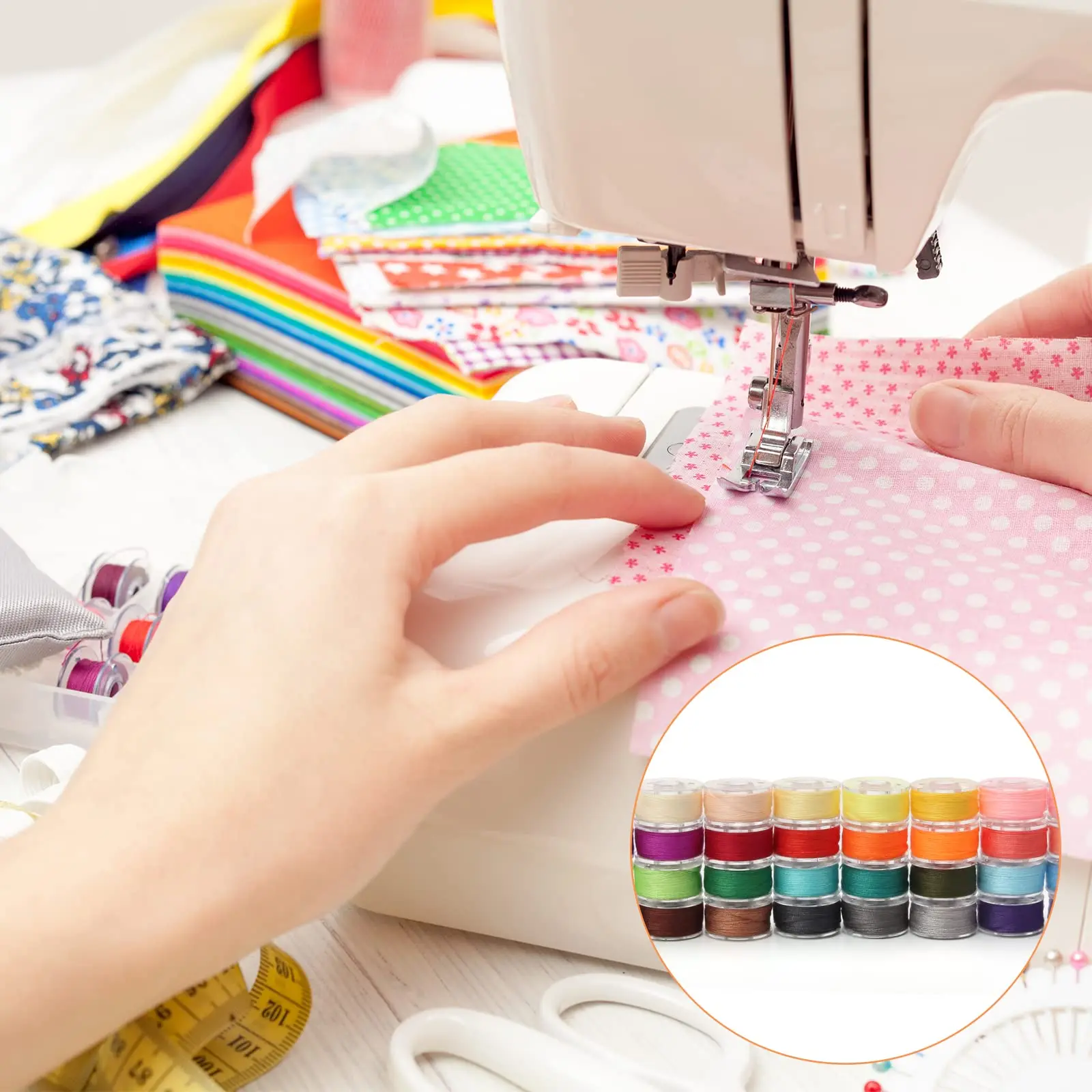 72pcs Sewing Thread Set Popular Colors Sewing Threads for Hand Machine Sewing Suitable for Brother