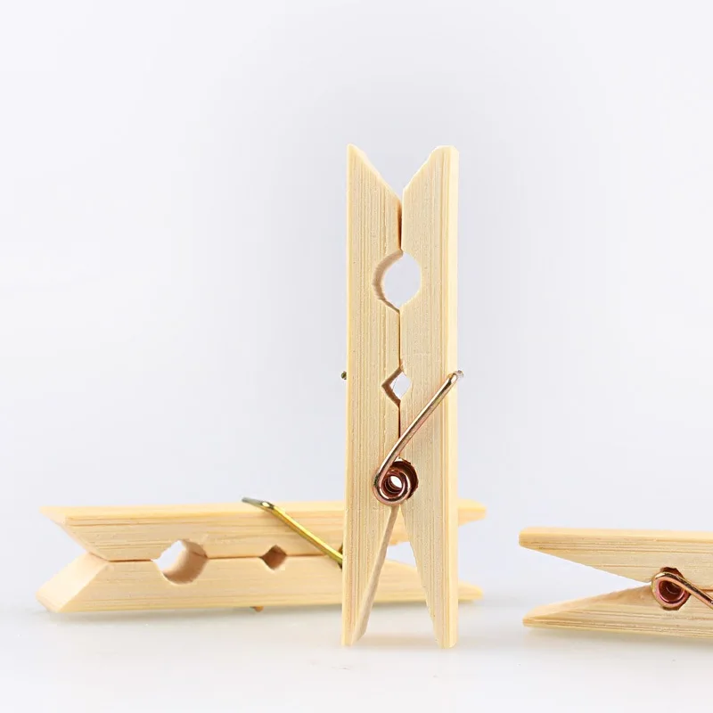 Bamboo Clothespins 20 Pieces Bamboo Pegs Clothes Pegs Wood durable Hanging Clips for Home Clothes Windproof Supplies 6cmx1.2cm