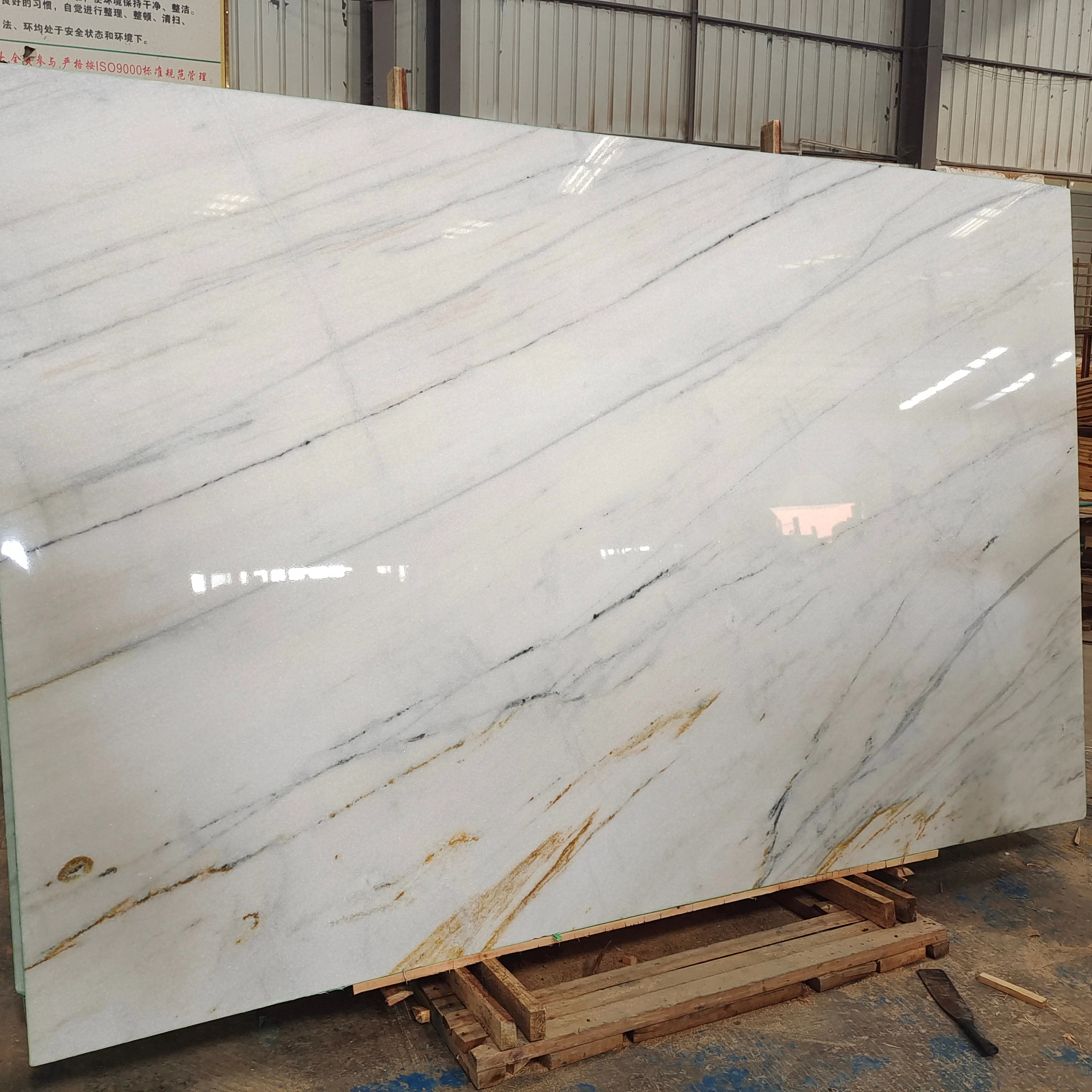 China Diar white marble slab with gray vein