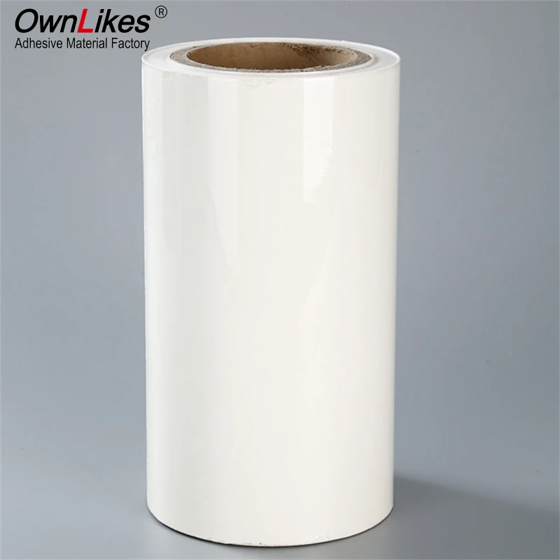 Ownlikes 2023 Best Quality Inkjet Sticker Paper 60mic 75mic White BOPP Self Adhesive Acrylic Adhesive Single Side Jumbo Rolls