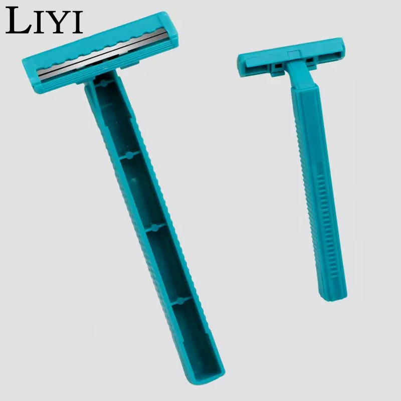 Factory Price Twin Blade Disposable Razor Plastic Long Handle Double Blades Stainless Steel Safety Shaving Razors