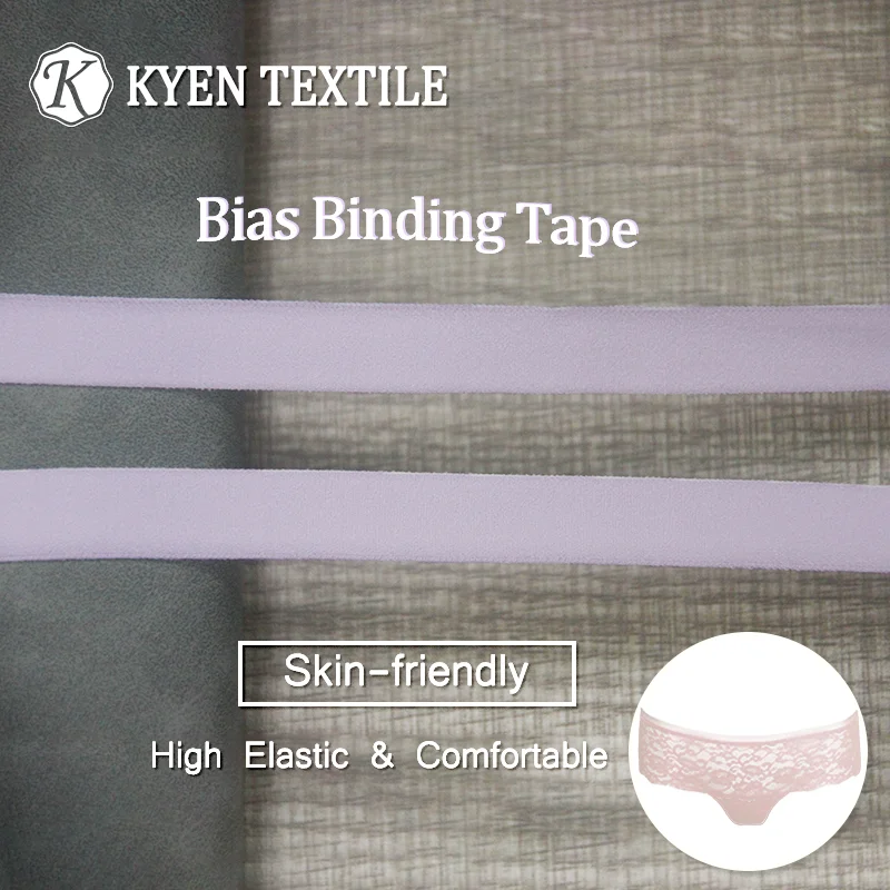 10mm Lingerie Brushed Elastic Webbing Good Quality Soft Plain Bias Tape Nylon Underwear Accessories OEM Order OEKO-TEX