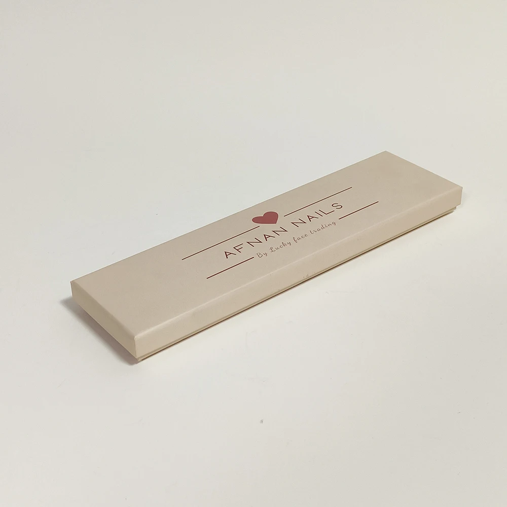 Cardboard Gift Paper Empty Luxury Fake Packing Custom Logo Package Press On Nail Packaging Box