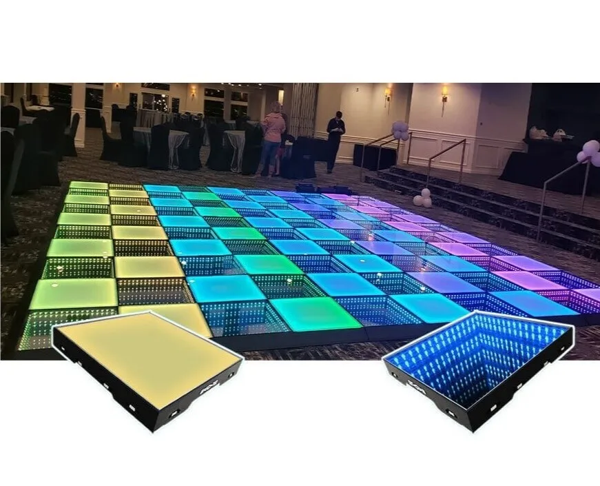 3d бесконечное зеркало видео свет СВЕТОДИОДНЫЙ танцпол Ночной клуб диско интерактивный светодиодный видео танцпол