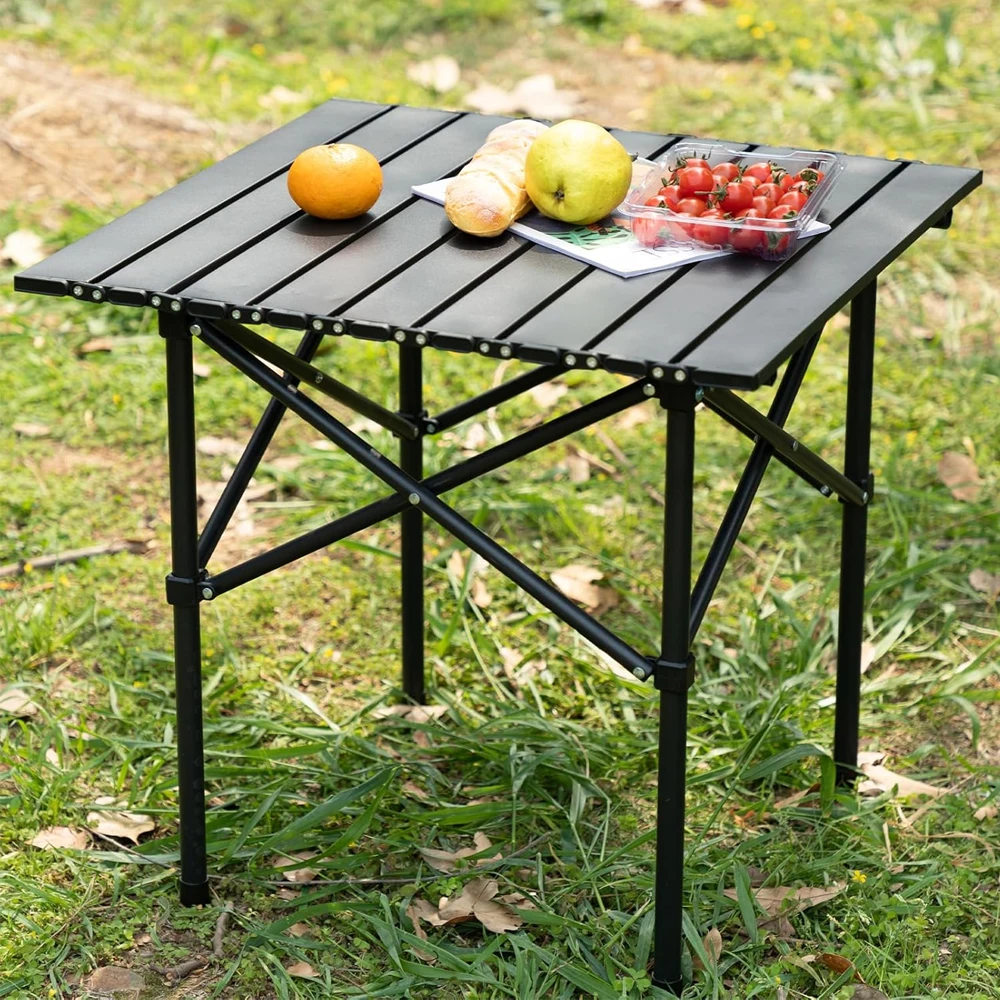52*52*50cm Popular Outdoor Metal Portable Folding Camping Table For Beach Picnic Hiking Fishing