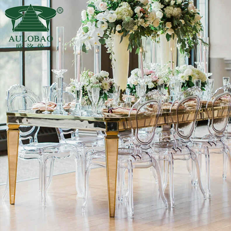 China Top Furniture Glass Dining Table Mirror Dinning Table For Sale