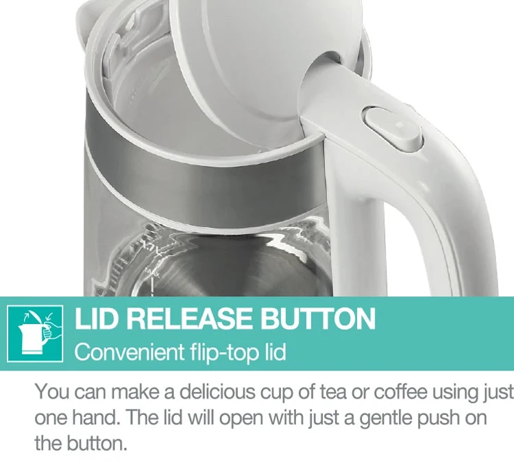 371377 CE/GS 1.7l verified suppliers modern bouilloire electrique rosh oem glass electric kettle for tea