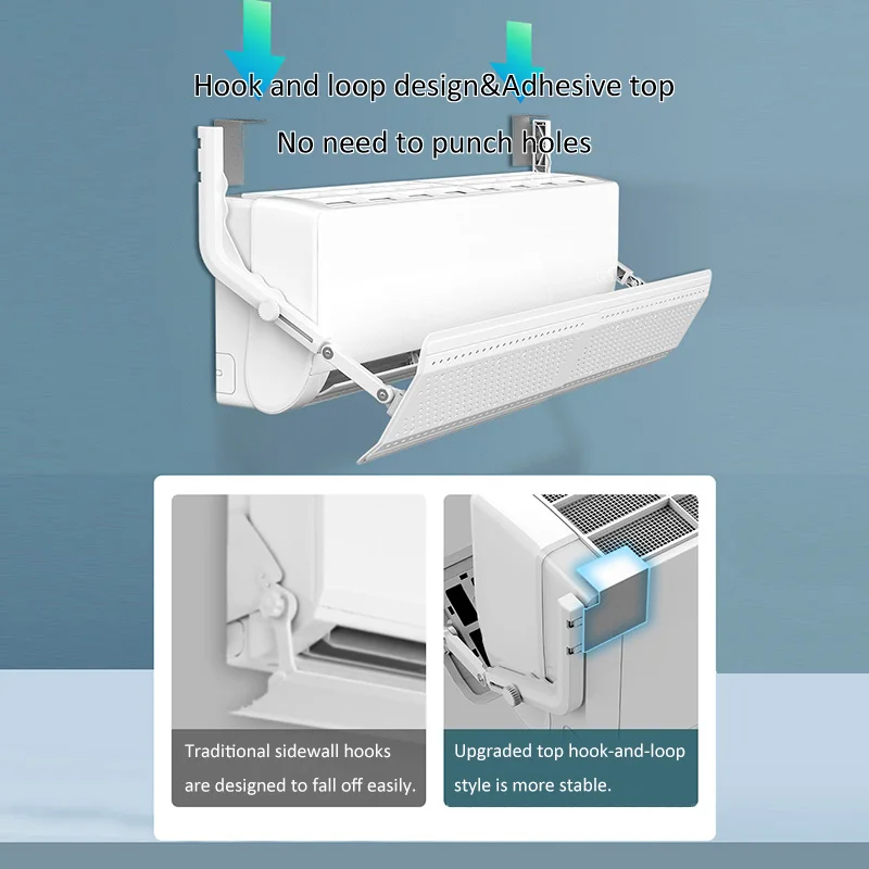 ABS Air Conditioning AC Wind Deflector Anti-straight Blowing Ajustable Air Conditioner Wind Flow Deflector