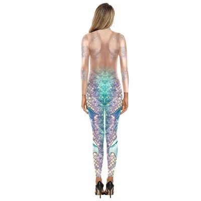 New Jumpsuit Slim Fit  3D Printing Stage Wear Performance Costume