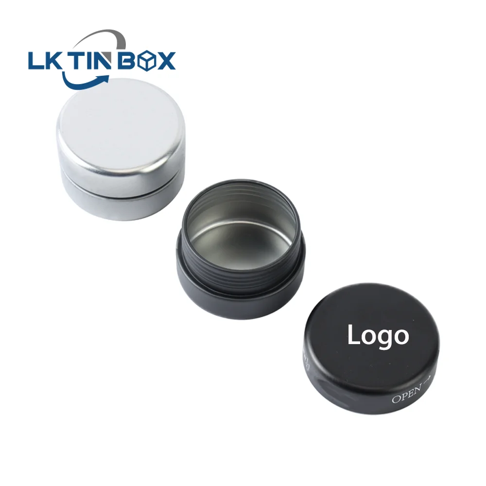 Custom Logo Print Empty Child Proof Pill Box Containers Candy Metal Tins Box Round Tin Box Packaging Tin Case